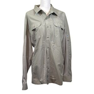 Kuhl Airspeed Buttondown Hiking Shirt Sage Green Large Travel Lightweight